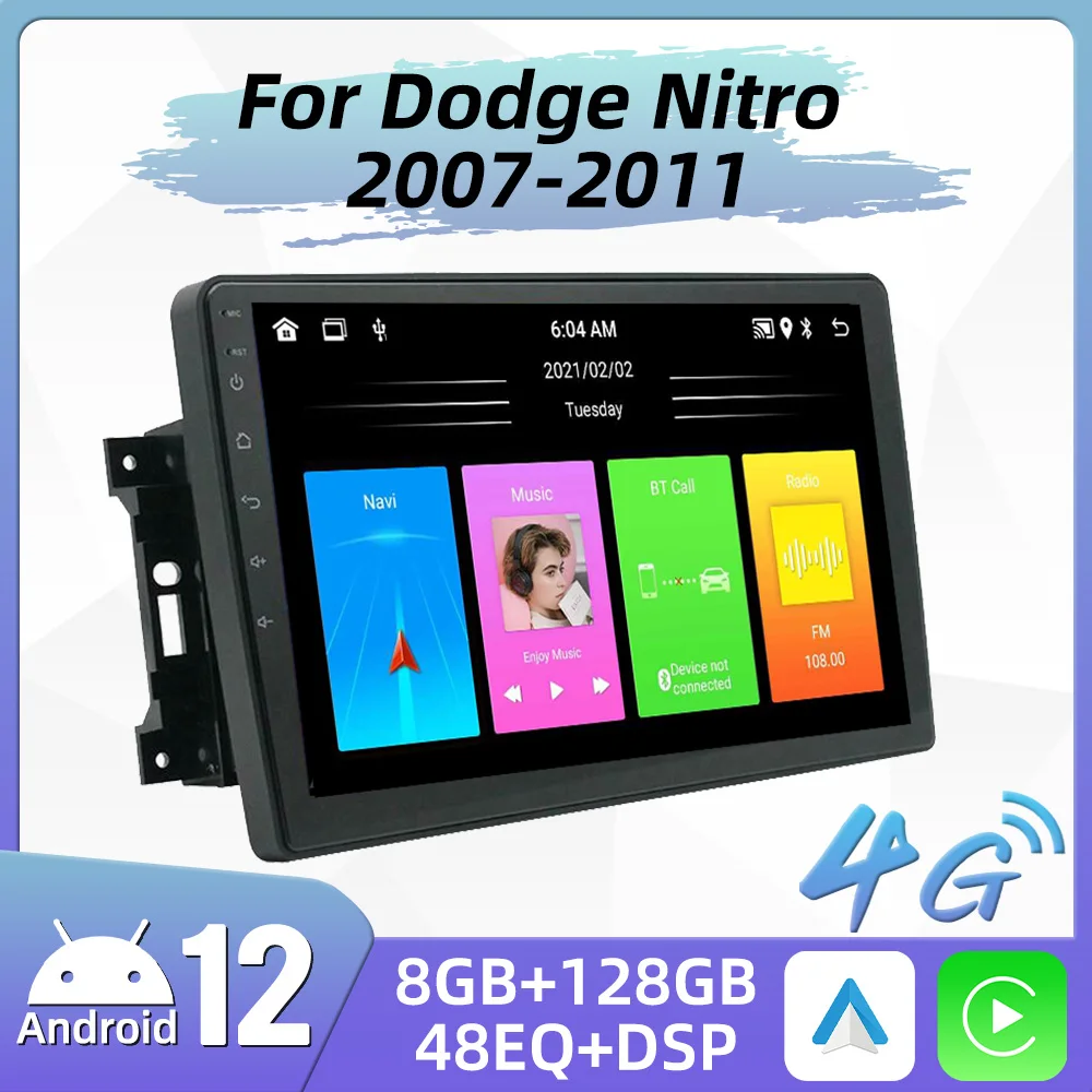 

2 Din Android Car Radio for Dodge Nitro 2007 - 2011 Stereo Carplay Car Multimedia Player GPS Navigation Autoradio Head Unit Auto