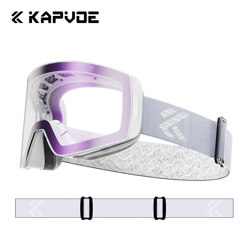 Kapvoe Photochromic Snow Goggles Snowboard Anti-Fog Mask for Men Women Eyewear UV400 Protection Ski Glasses Snowmobile Winter