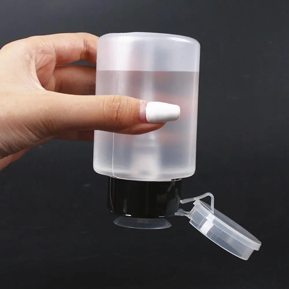 150ml Nail Pump Bottle Delicate Nail Alcohol Liquid Press Cleaner Empty Bottle 2 Colors Nail Press Bottle for Home Use