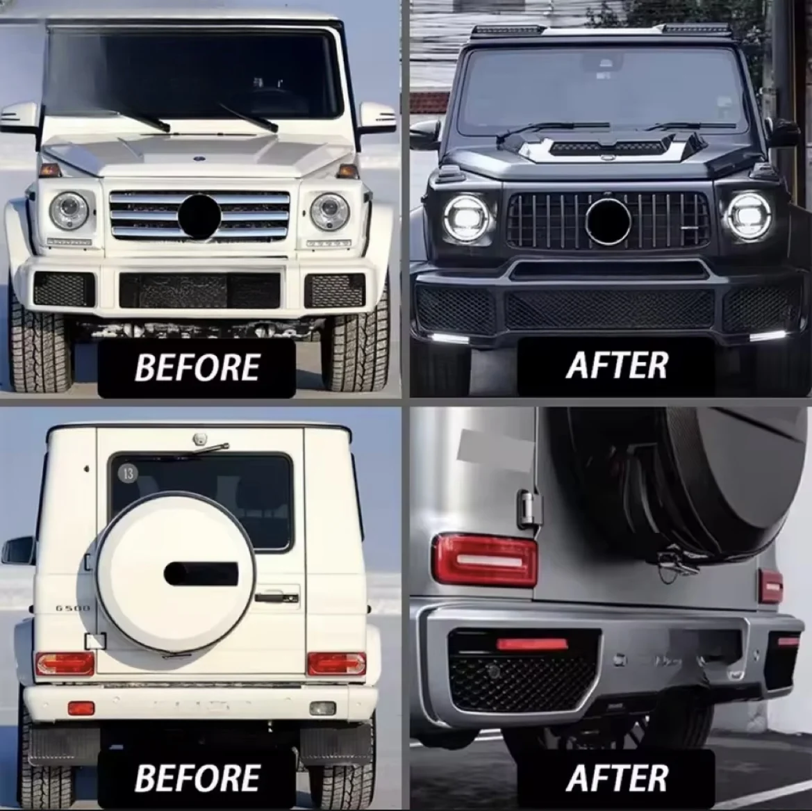 Body Kits For Mercedes-Benz G-Class G Wagon G500 G550 W463 2000-2018 Change to W464 for 2019+ B-Brabus Part Accessories