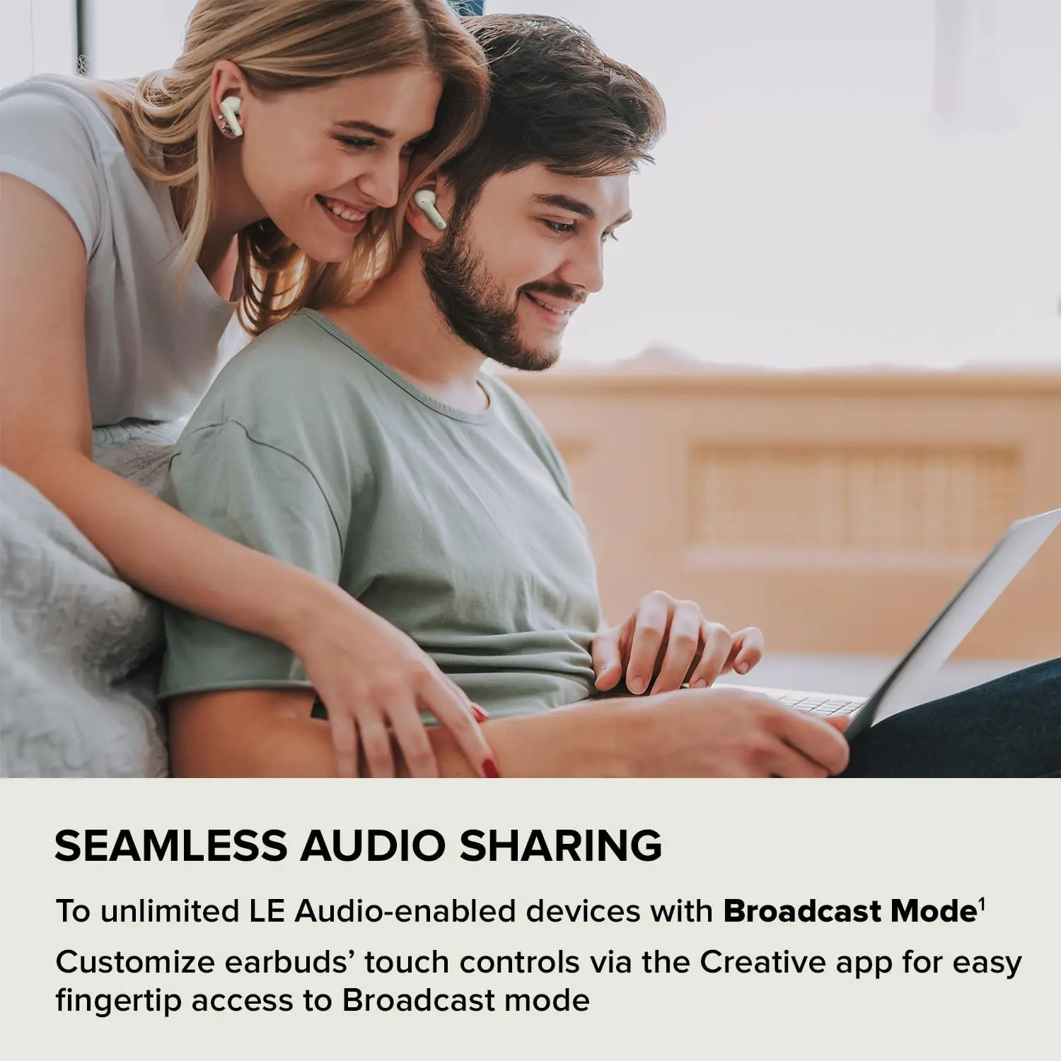 Creative Zen Air Plus-auriculares inalámbricos con Bluetooth, cancelación de ruido activa híbrida, ligero, Audio LE