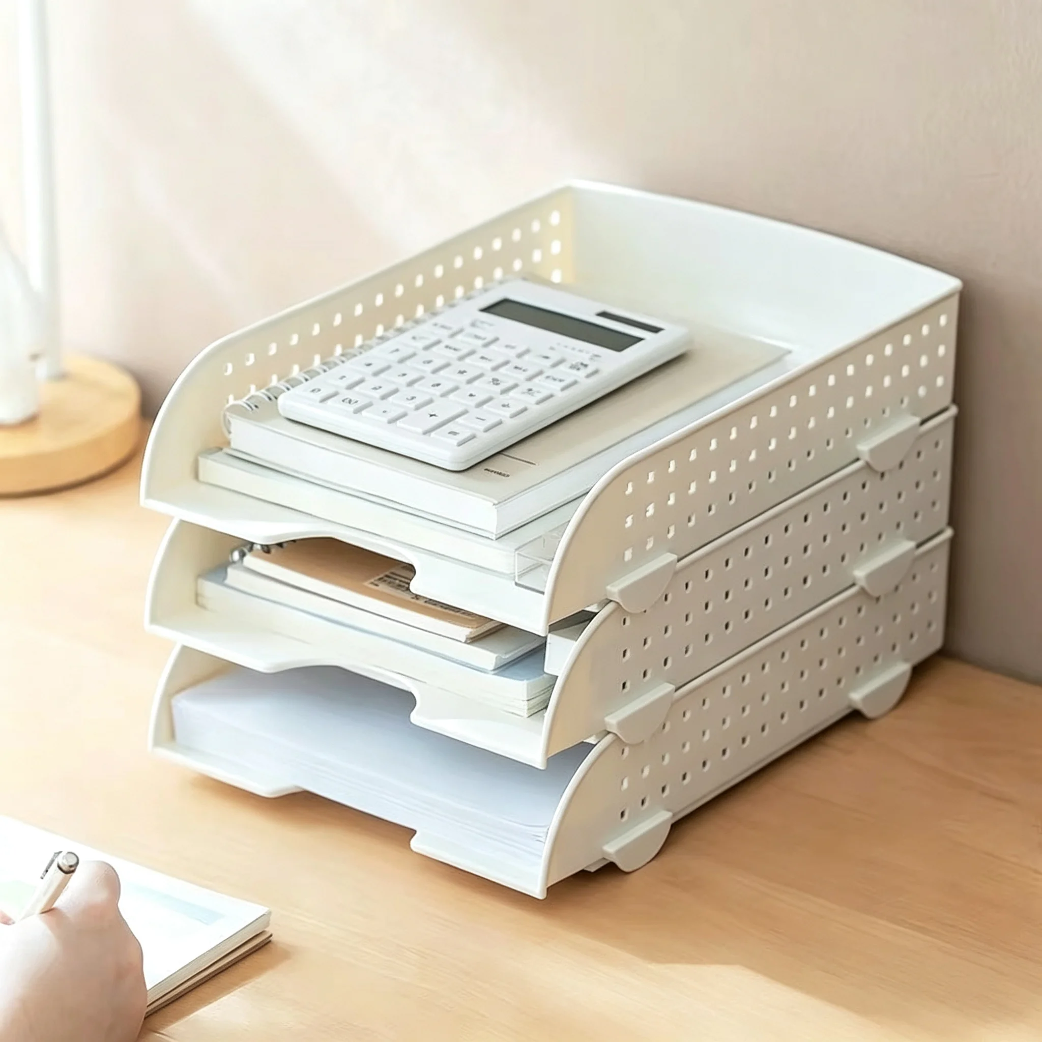 File Storage Plastic Storage Rack Office File Frame Multi-layer Desktop Folder Storage Box File Data Rack