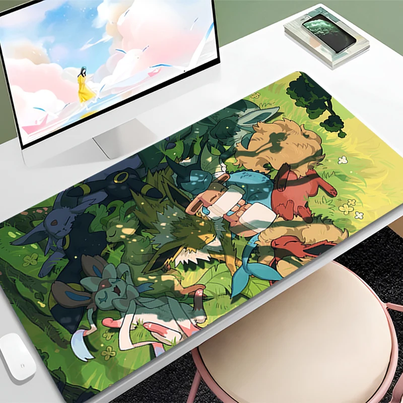 

Big Mouse Pad Anime Gamer Computer Pokemon Pikachu Mousepad Gaming Accessories Tablet Varmilo Keyboard Mausepad Rug Mouse Pads