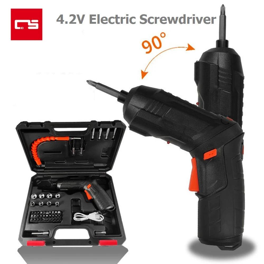 4.2V Electric Screwdriver Set Cordless Drill USB Rechargeable Battery Mini Wireless Power Driver Tools for Repair Assembly