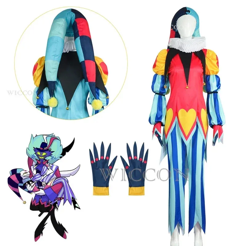 애니메이션 헬루바 보스 의상 유니폼 피즈롤리 코스프레 헬 데빌 할로윈 의상 유니섹스 세트;3.k'6;d.a;