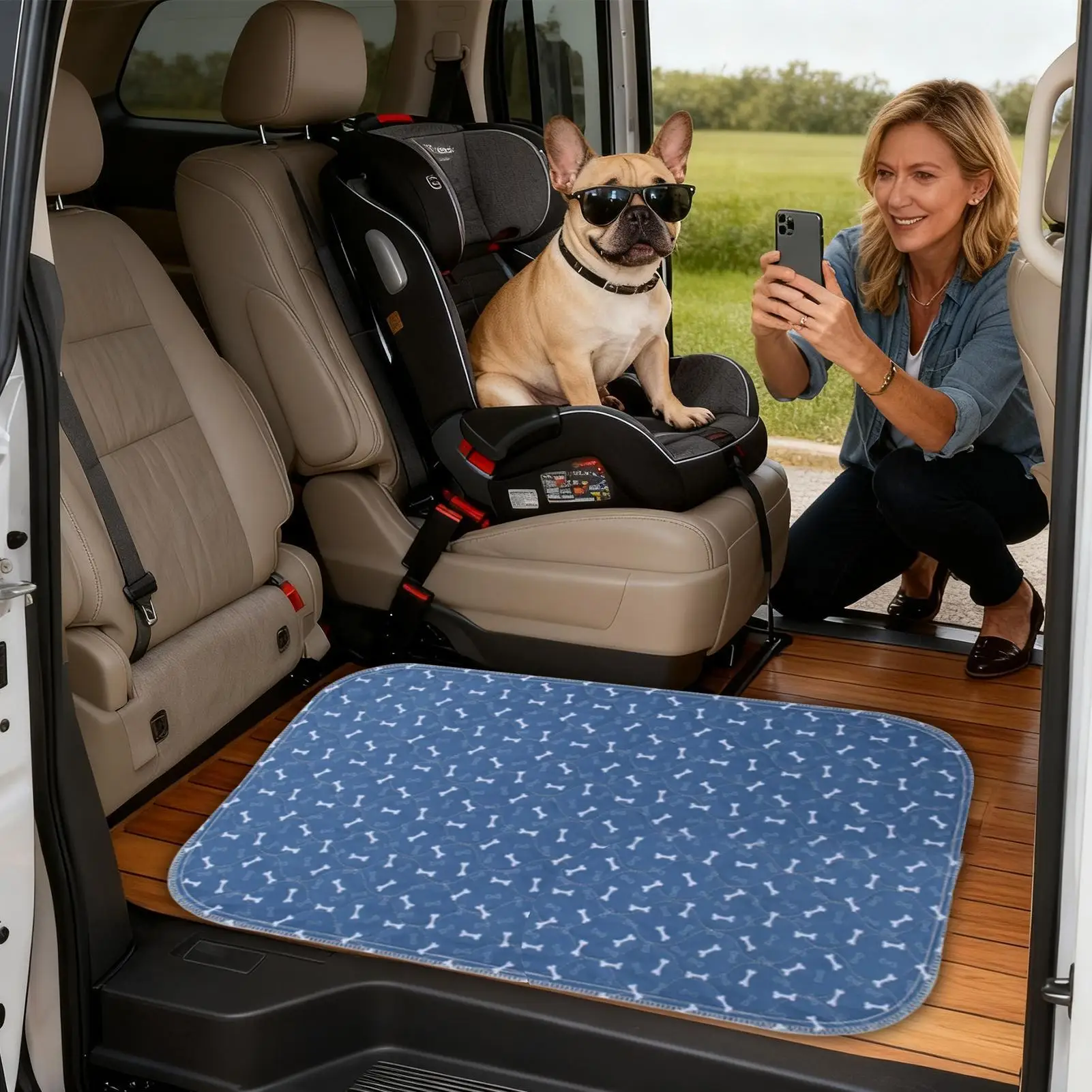 Dog Training Pads Machine-Washable Strong Absorbent Waterproof Puppy Nursing Pads For Medium Large Dog Underpad Whelping Bed