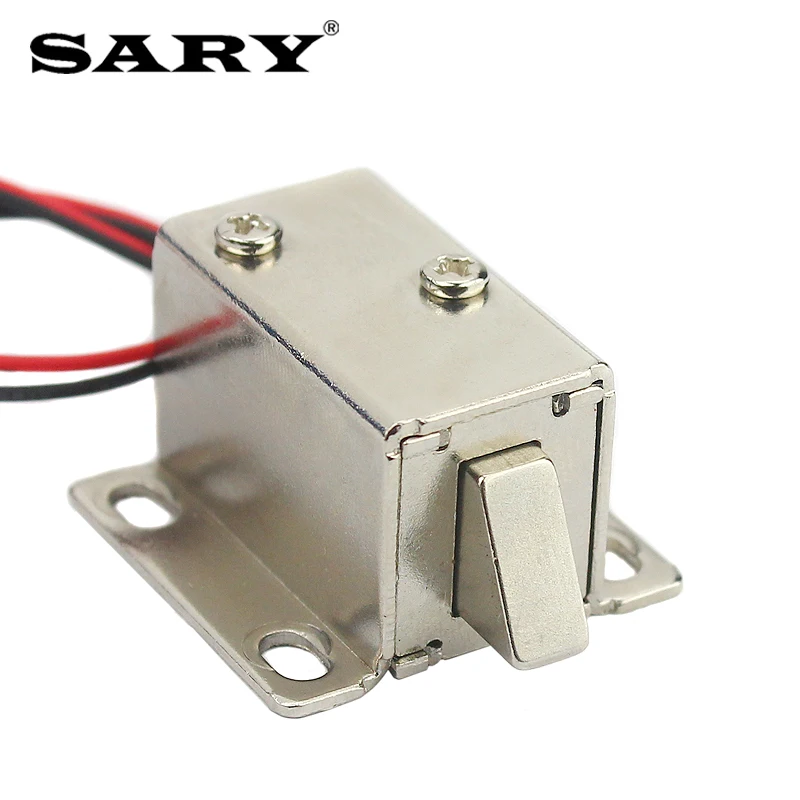 Small electromagnetic lock DC6V 12V mini electric bolt lock Release Assembly Solenoid Access Control Electric lock 4.7