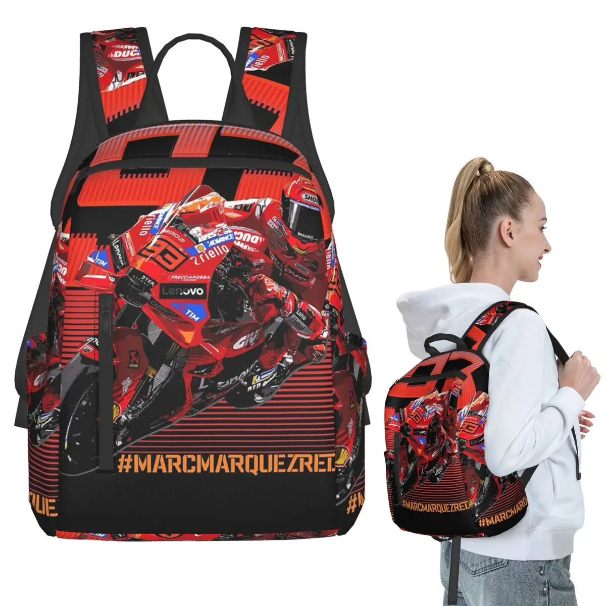 Jack Miller Number 43 (20) Backpack Student BookBag Boys Girls School Bag Computer Shoulder Bags Men Women
