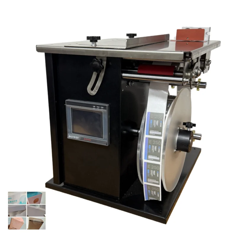 【HOT】90 L-Type Corner Semi-Automatic Labeling Machine for Small Boxes Cartons-Self-Adhesive Tamper-Proof Desktop PLC Paper Label