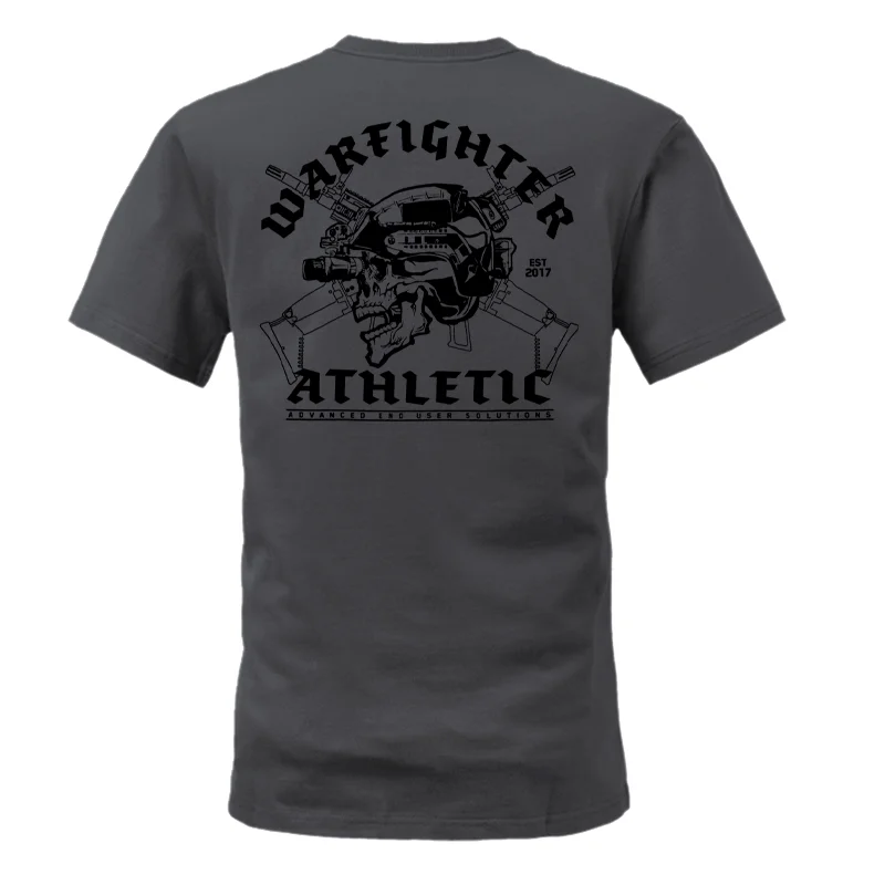 New Hardman Club Fitness Short Sleeve Shirt - Tactical Style Tactical Helmet Print Short Sleeve Cotton T-Shirt