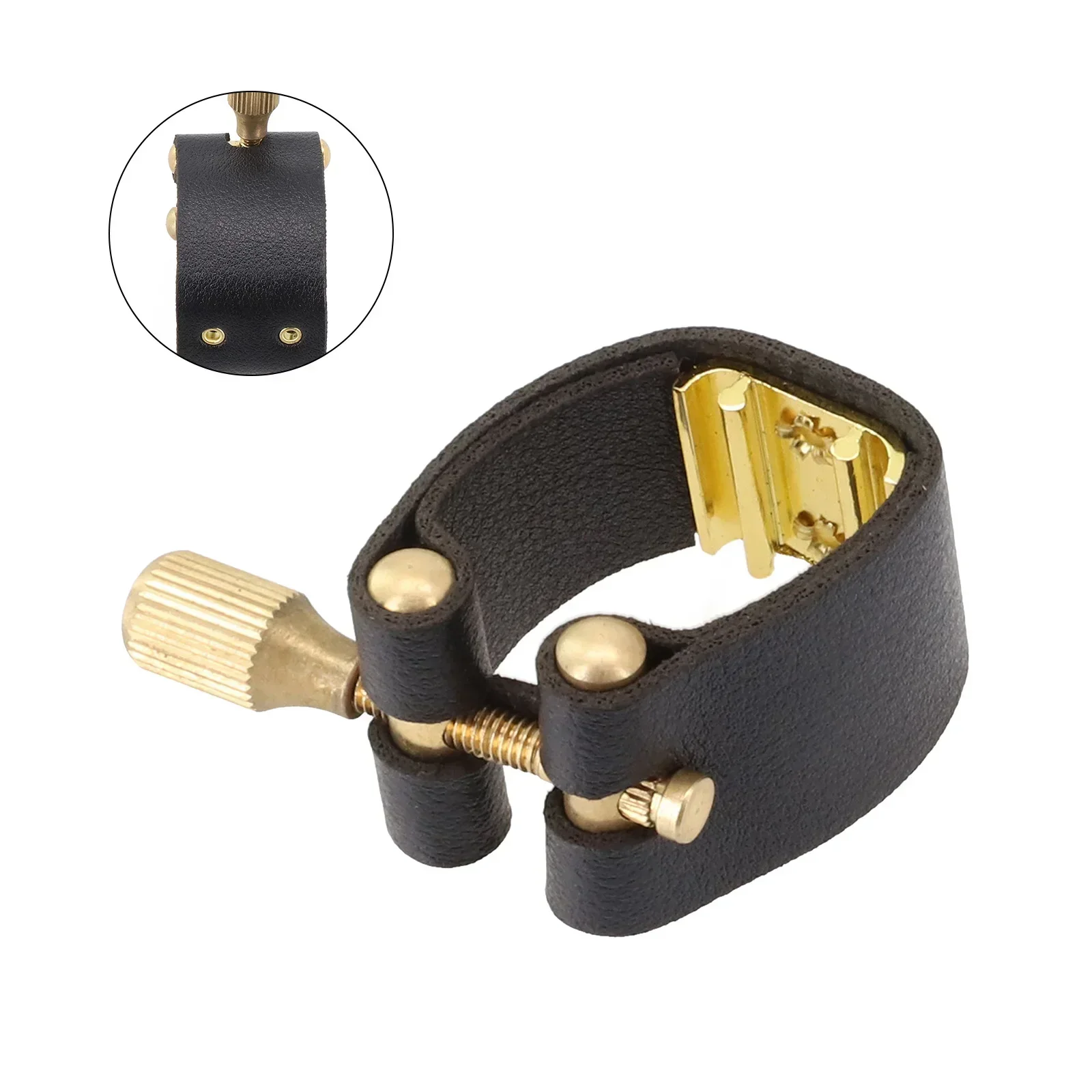 

For Alto Sax Saxophone Ligature Universal Parts Practical Accessories Black Compact Fastener Ligatures Durable Replacement Tools