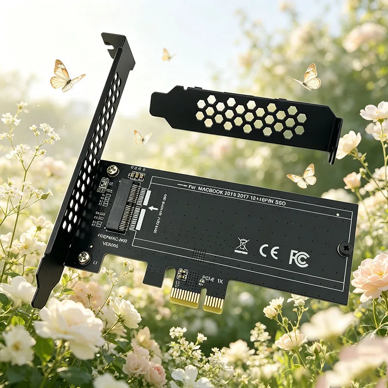 PCI-E 1X To 12+16PIN NVME SSD Adapter Expansion Card Converter Supports 2013-2017 Macbook Pro A1398 A1502 For WIN10/11/MAC/LINUX