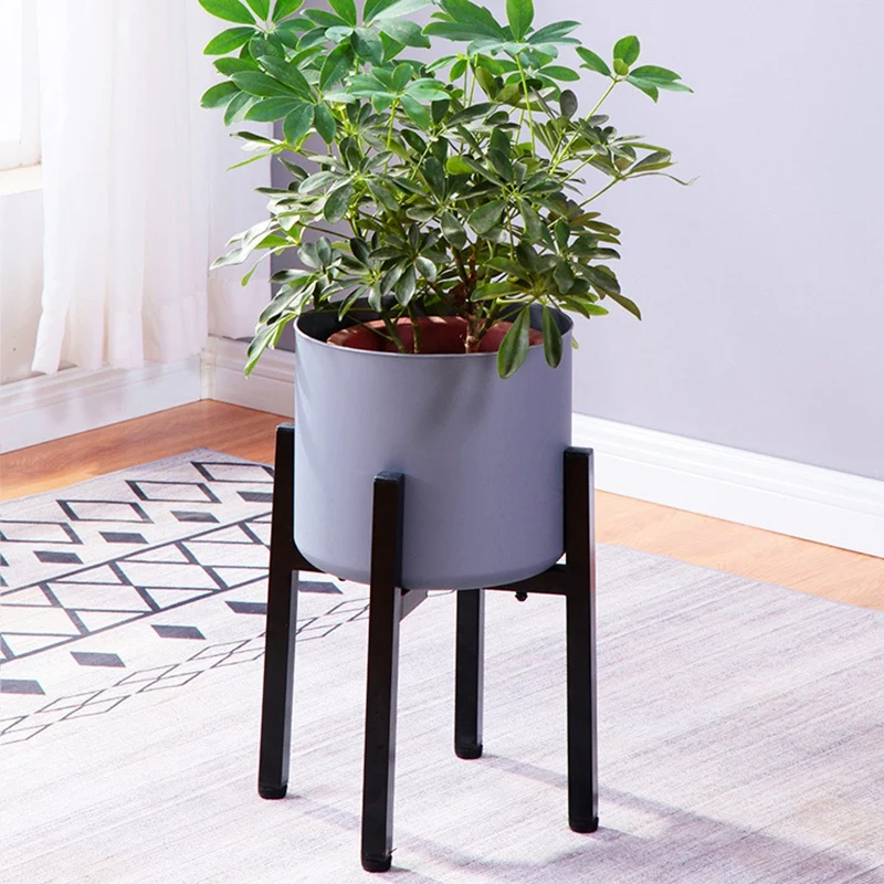 Metal Plant Stand Indoor with Adjustable Width Fits 20.5 to 28.5 Pots,Mid-Century Flower Holder for Corner Display