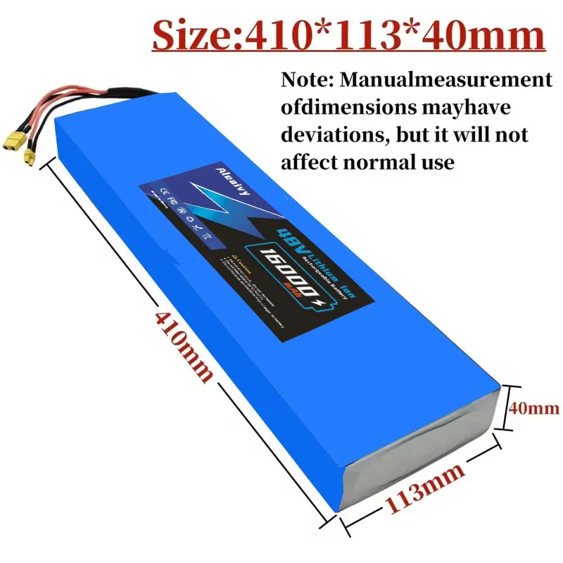 48V Electric Scooter Replacement Battery for Kugoo X1 / X1 Plus, 13S5P 16000mAh 1000Wh Lithium Battery Pack with BMS, 100% New