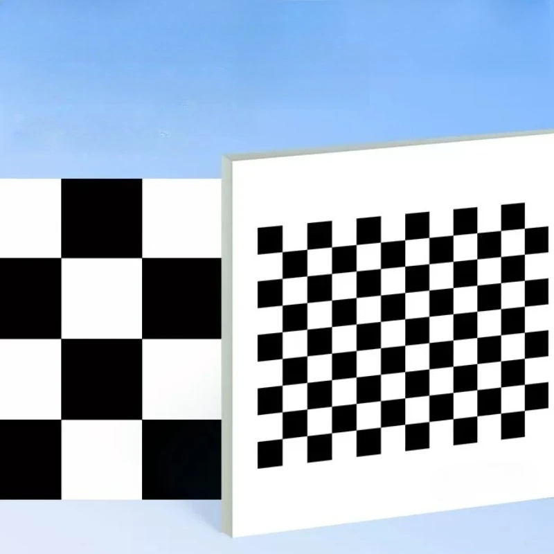 Aluminum Base Plate Checkerboard Calibration Board, Diffuse Reflection Black White Grid for Machine Vision Camera Calibration