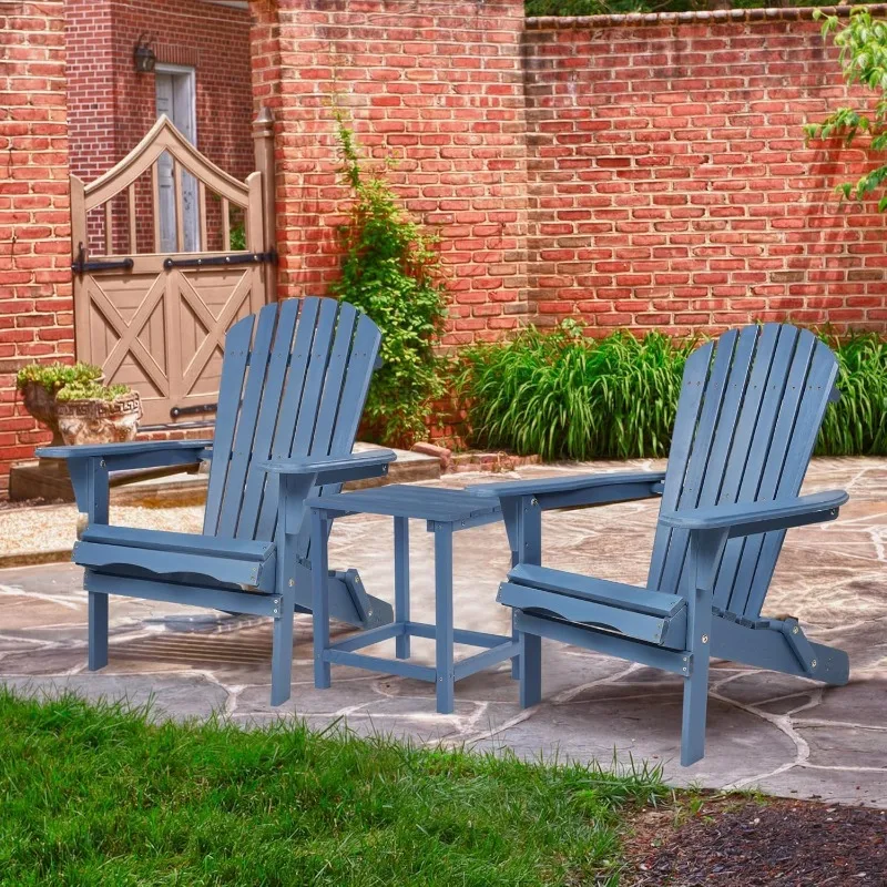 (Set of 2), Pre-Assembled Backrest Wooden Lounge Chair for Outdoor Patio Garden Lawn Backyard Deck Pool Beach Fire Pit