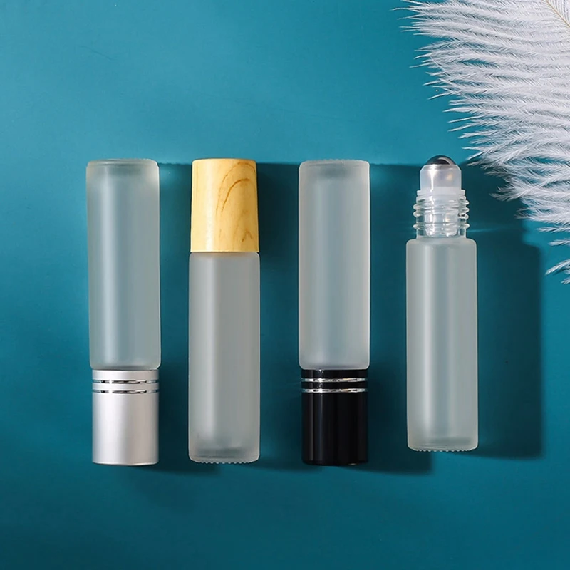 AB15-10Pcs Roll-On ขวดขนาดเล็กบรรจุเครื่องสําอางขวดน้ําหอมคอนเทนเนอร์ของเหลว Roll-On ขวดสําหรับเดินทาง