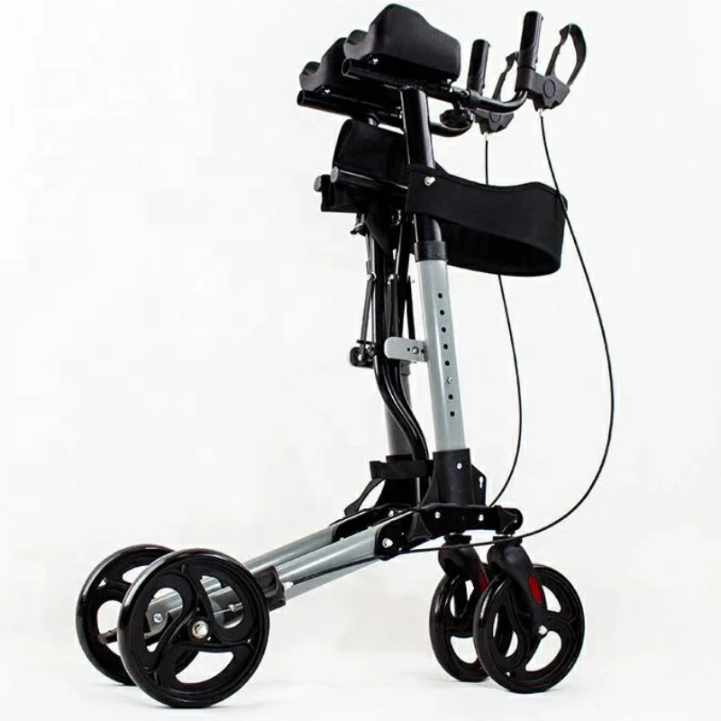 Outdoor Aluminum Lightweight Walking Aid Rollator Walker Walking Assistive Device For The Elderly With Wheel