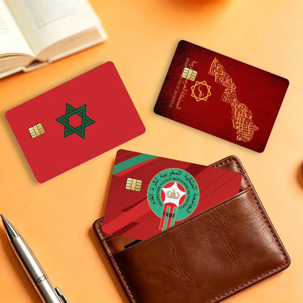 Nation Moroccan Credit Skin Cover Card Stickers 4PCS Film Bus Pass Front Decoration Bank Debit Waterproof