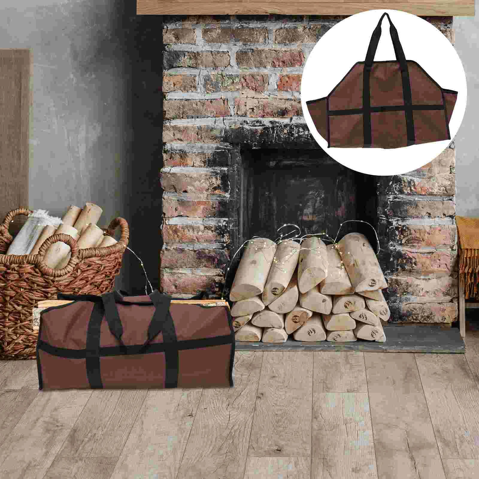 Firewood Storage Bag Large Holder Outdoor Holding Carry Pouch Carrier Folding Bags The Tote