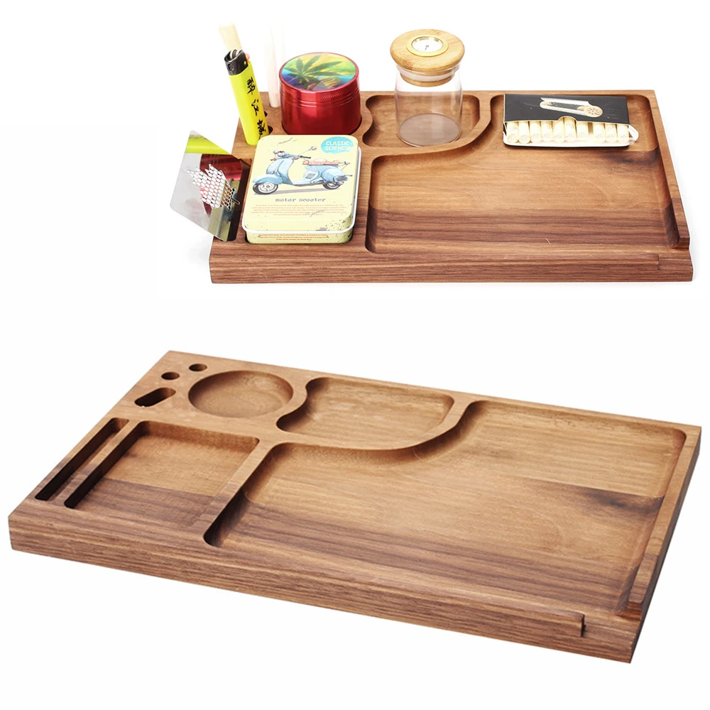 JIBILL Natural Walnut Tray, Tobacco sobering tray,handmade walnut wood Tobacco pipe solid wood tray,cigar Smoking tool accessory