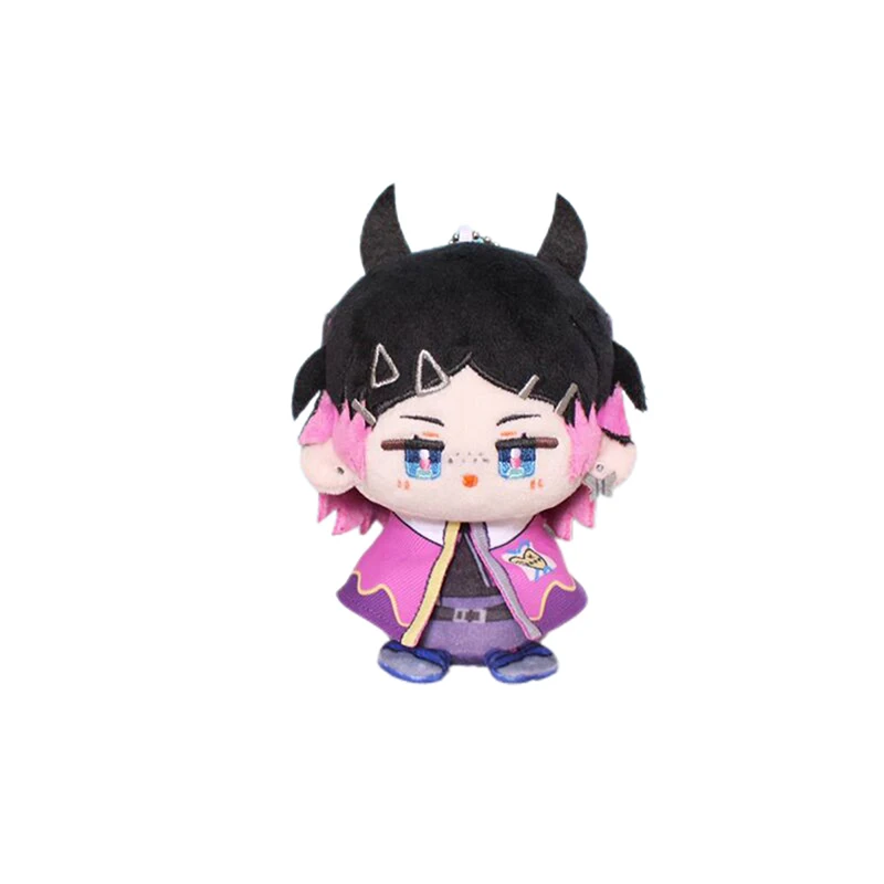 100%オリジナルの大胆な契約アニメゲーム周辺機器、座り姿勢の小さな人形ぬいぐるみ、バックパックペンダント、キーホルダー、小さな人形