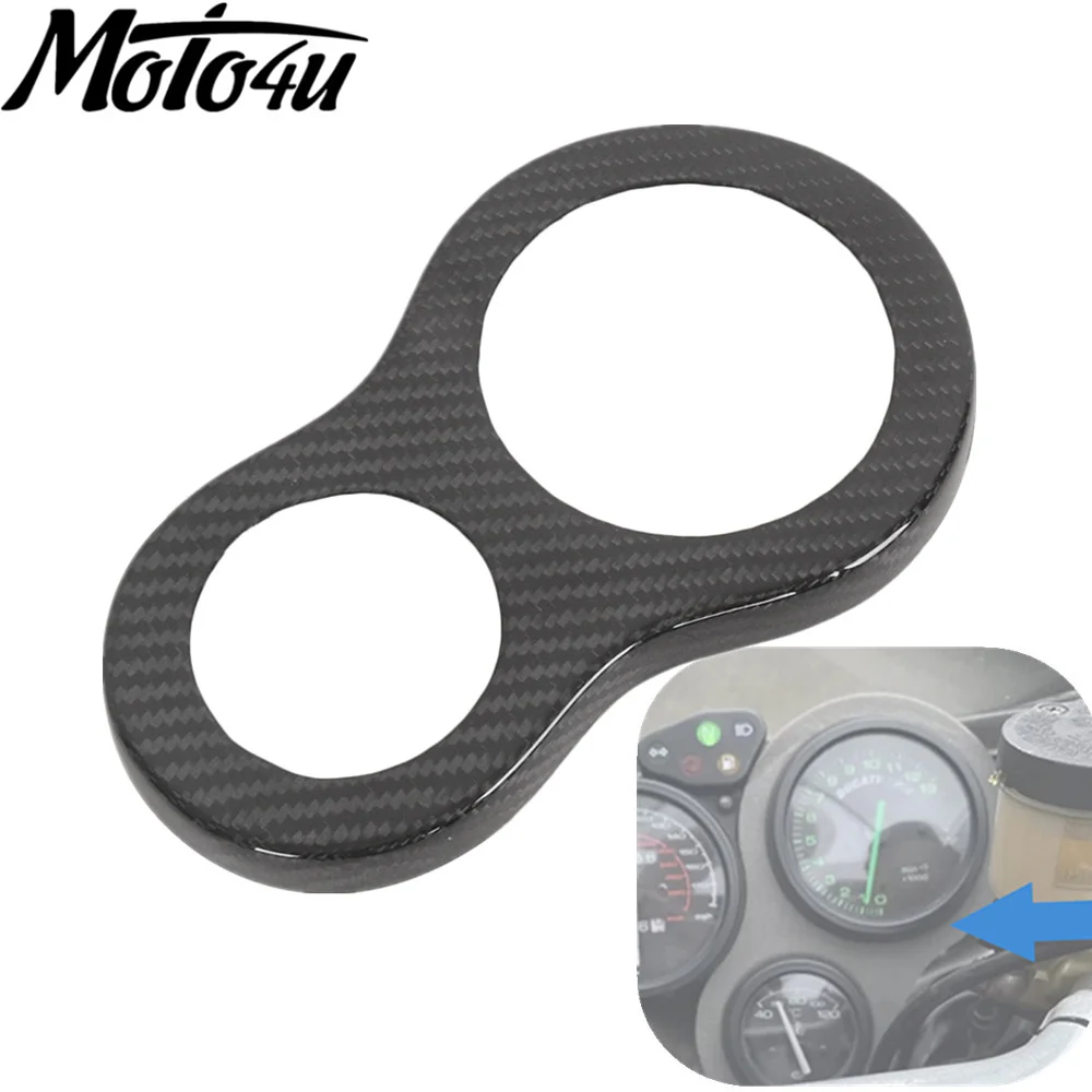 For Ducati 748 916 996 998 Real Carbon Fiber Cockpit Cover Gloss Twill Panel Modification Instrument Guard 1PC