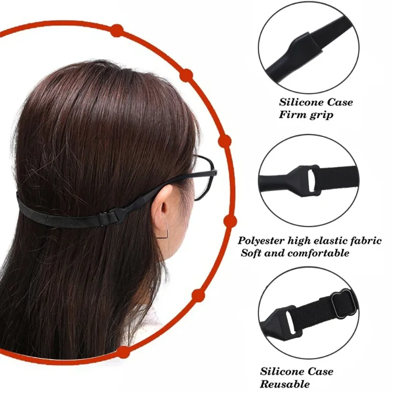 Sports Glasses with Glasses Lanyard Anti-slip Glasses Chain Glasses Accessories Children's Adult Sunglasses Buckle Rope