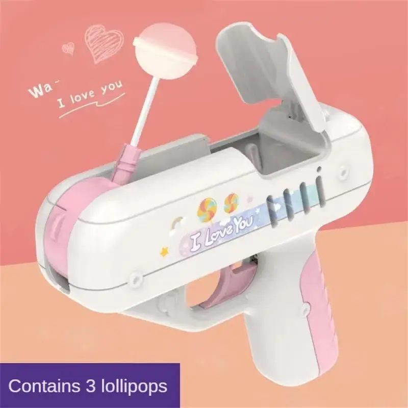 Candy Gun Smooth Without Edges And Corners Plastic Material Electronic Toys Electric Lollipop Moe Fun Voice Girls Toys Toy Gun