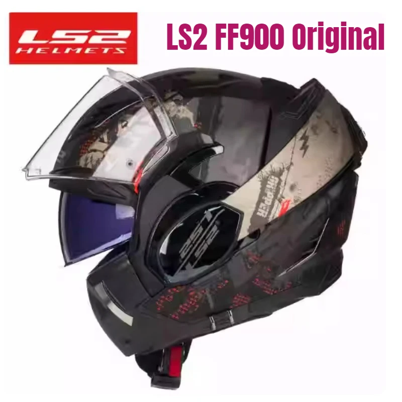 

HOT LS2 FF900 Valiant 2 Motorcycle Helmet FF900 Capacete De Motocicleta 180 Degree Back Flip Up Helmet Casco Moto Casque