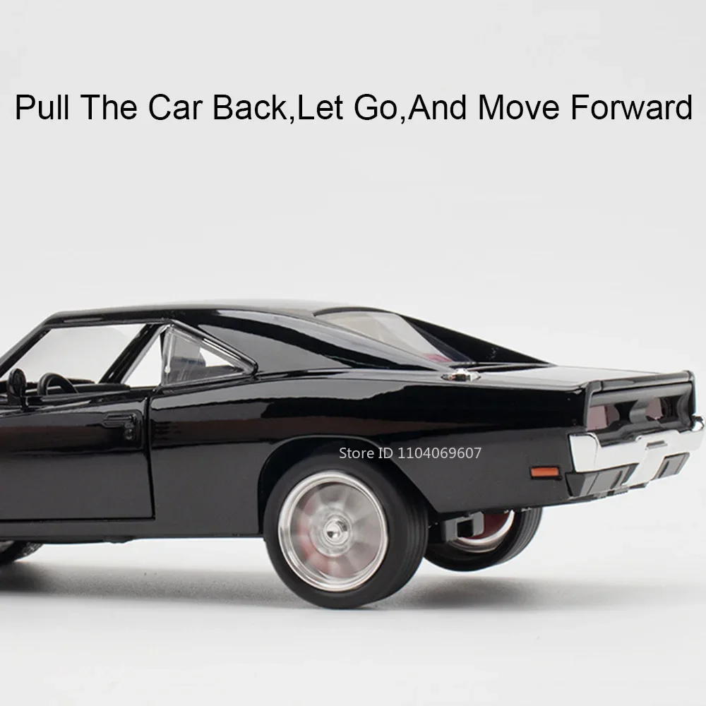 1:24 チャージャー合金ダイキャストカーモデルおもちゃミニカー4ドア開閉プルバックサウンドライトシミュレーションおもちゃ車男の子向けギフト