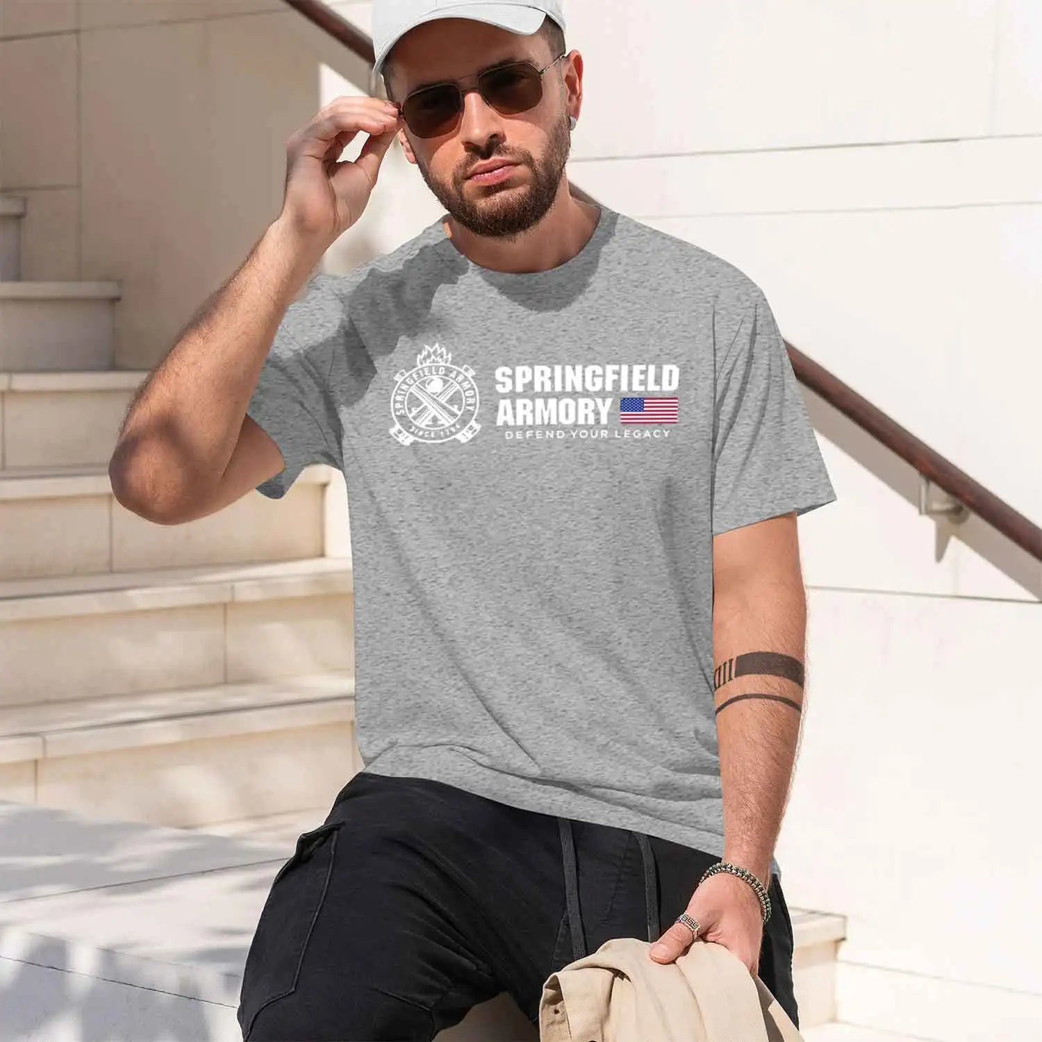 2026 New Model - Brand New T-Shirt Spfield Armory Since 1794 - Men's Cotton T-Shirt - Comfortable