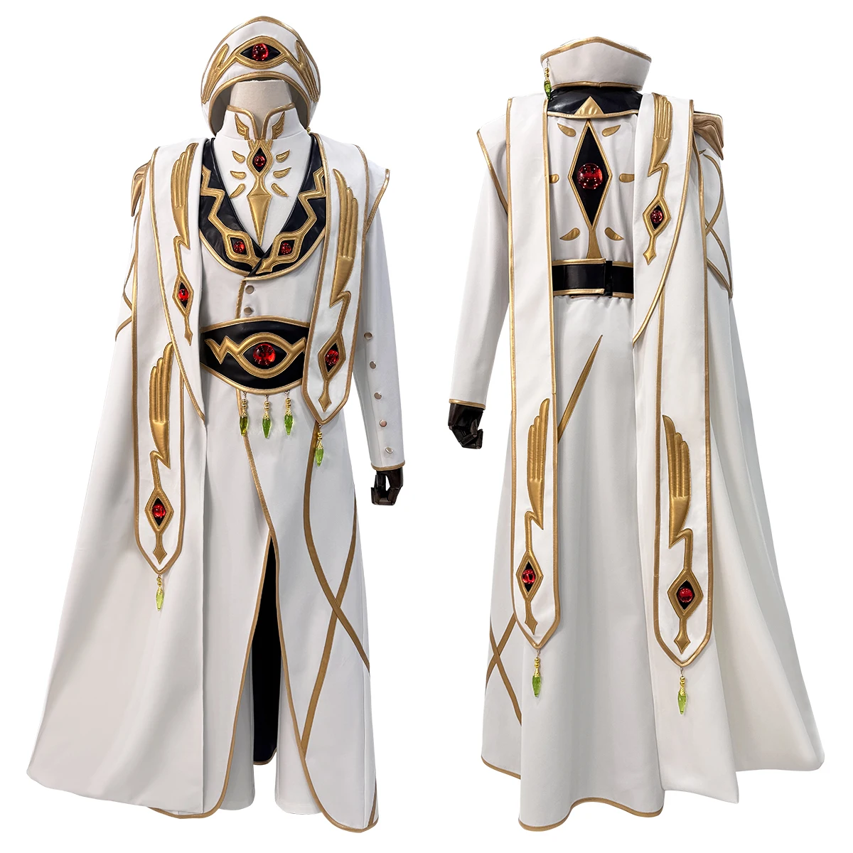 HOLOUN Code Geass Lelouch of the Rebellion Anime Lelouch Lamperouge Cosplay Costume Emperor Uniform Unisex Cos Convention Gift