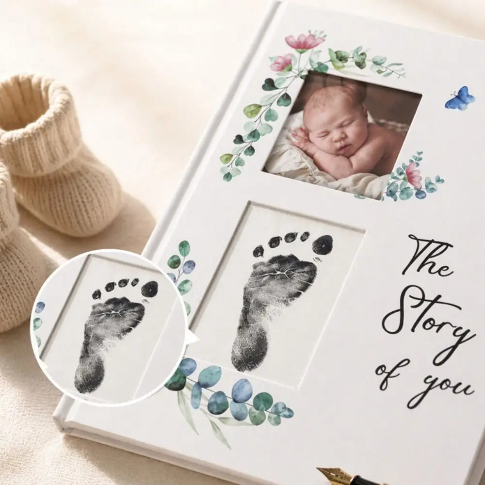 Premium Photo Inserts Memory Book Linen Cover Simple Design Milestone Book Modern Style Pregnancy Memory Record Keepsake