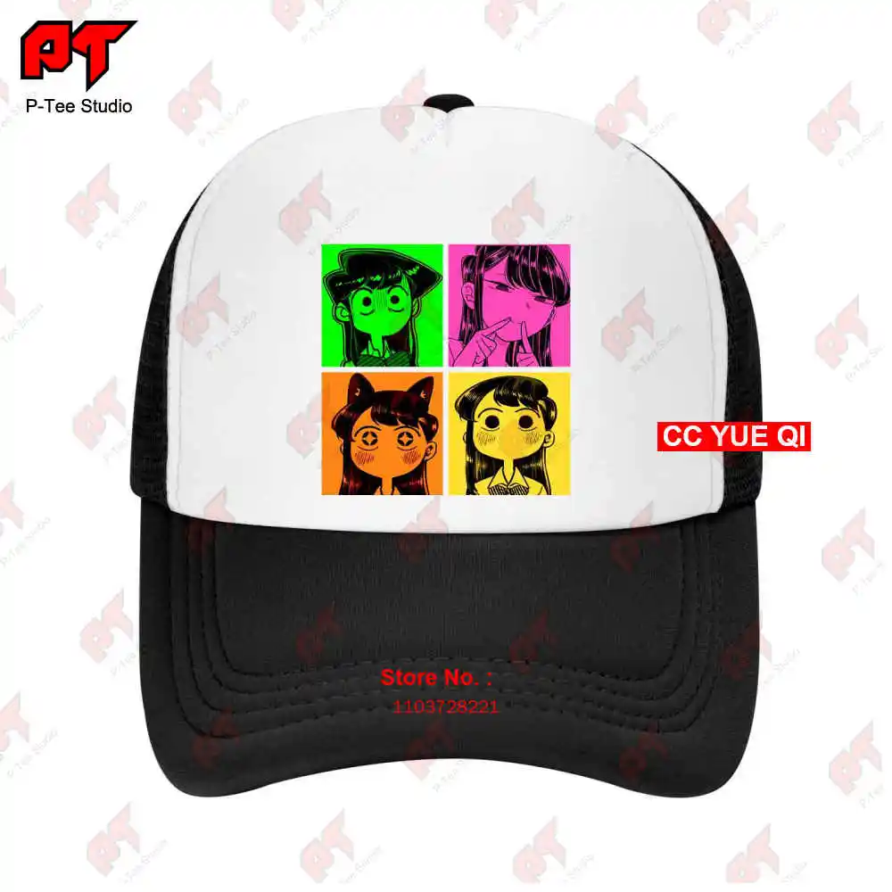 Manga Pop Art Komi San Curious Excited Smile 01 Baseball Caps Truck Cap LHKE