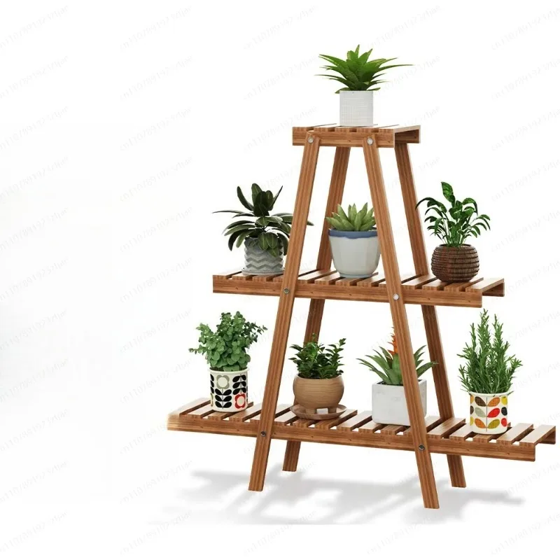 

3-уровневая деревянная стойка для растений в помещении и на открытом воздухе, домашний декор в стиле бохо, садовая подставка, лестница, держатель для горшков для нескольких растений, цветочные горшки, кашпо