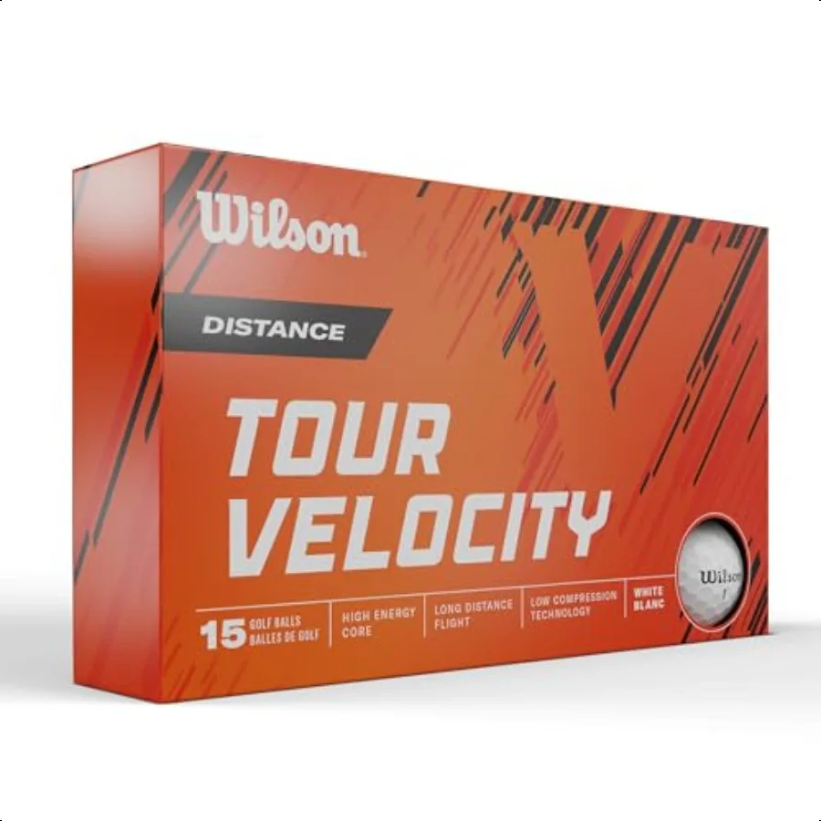 

WILSON Tour Velocity Distance Golf Balls 15 Pack White