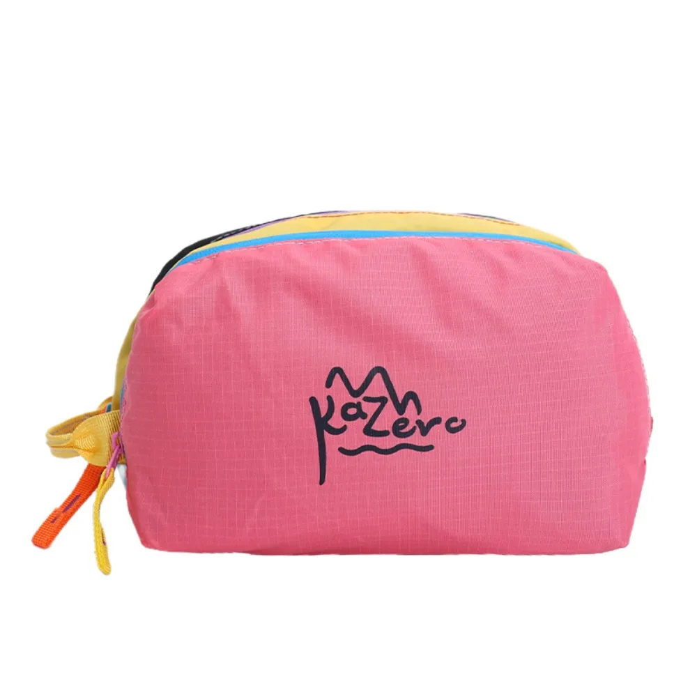 Portable Multifunctional Dopamine Makeup Bag Coin Purse Zipper Nylon Toiletry Bag Waterproof Multi-Pocket Carryall Girls