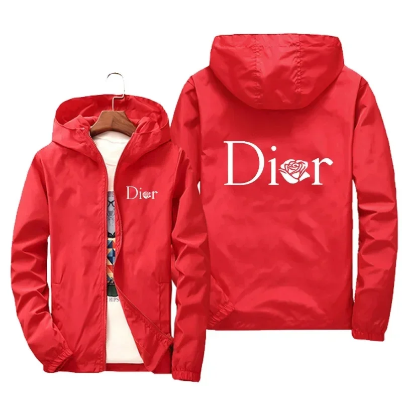 2025年春秋新作カジュアルジャケット、アウトドアスウェットシャツ、メンズ防風防水おしゃれジッパーフード付きコート