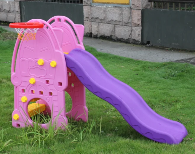 

Safety Indoor and Outdoor Playground Small Plastic Single Slide Baby Slide for Playground