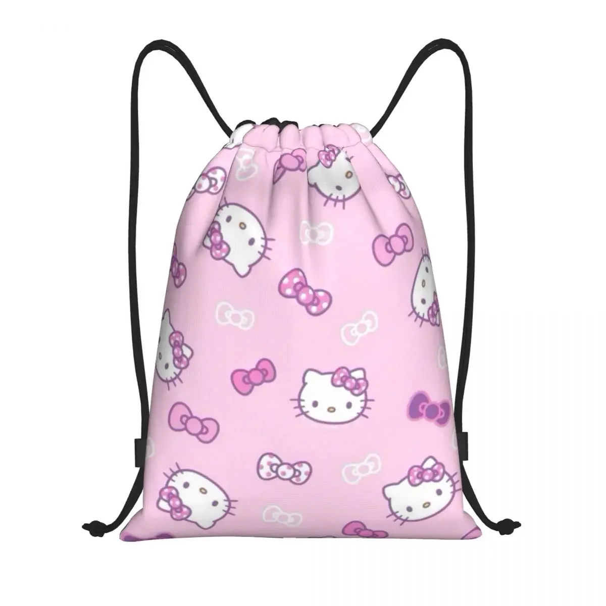 حقيبة هالو كيتي الرياضية المحمولة، حزام رباط سميك، حقيبة ظهر للركوب، حقيبة أحذية برباط للصالة الرياضية، حقائب ظهر للملابس