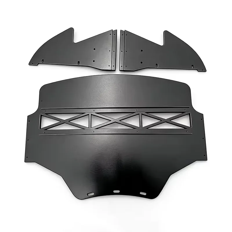 For BMW E90 E92 E93 M3 2008-2013 Engine Oil Cooler Skid Plate Under Tray Lower Guard Shield Panel Aluminum Alloy Black Silver view 3