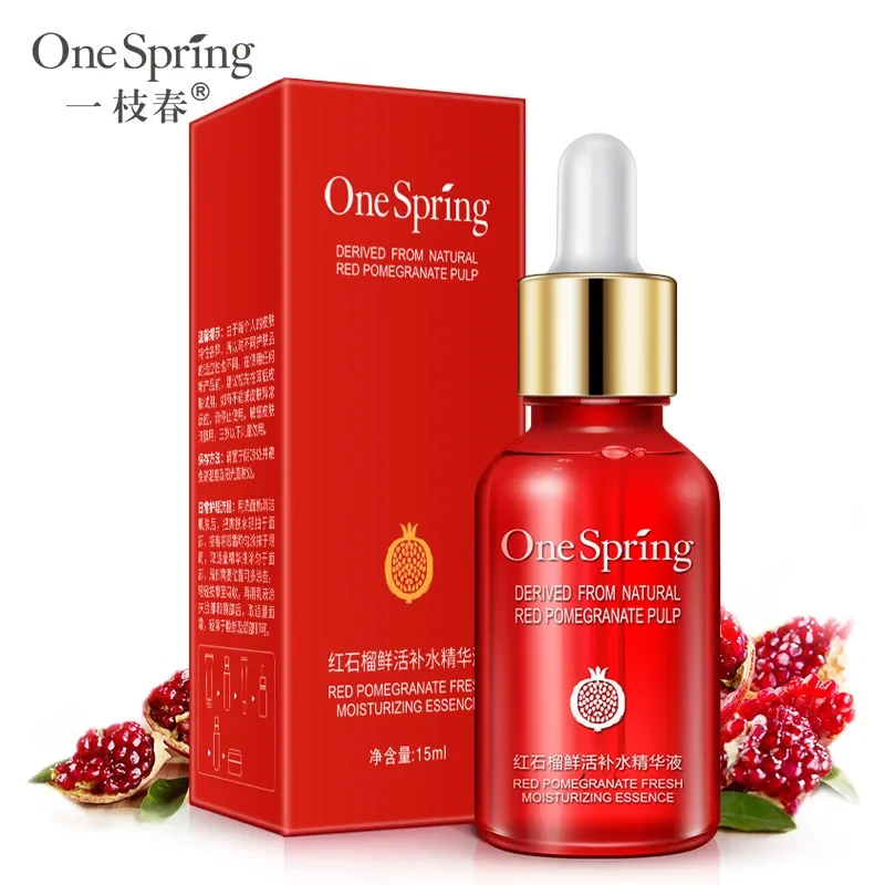 Red Pomegranate Fresh Moisturizing Facial Essence Deeply Nourishes Refreshing Oil Control Face Sreum Shrink Pores Skin Care