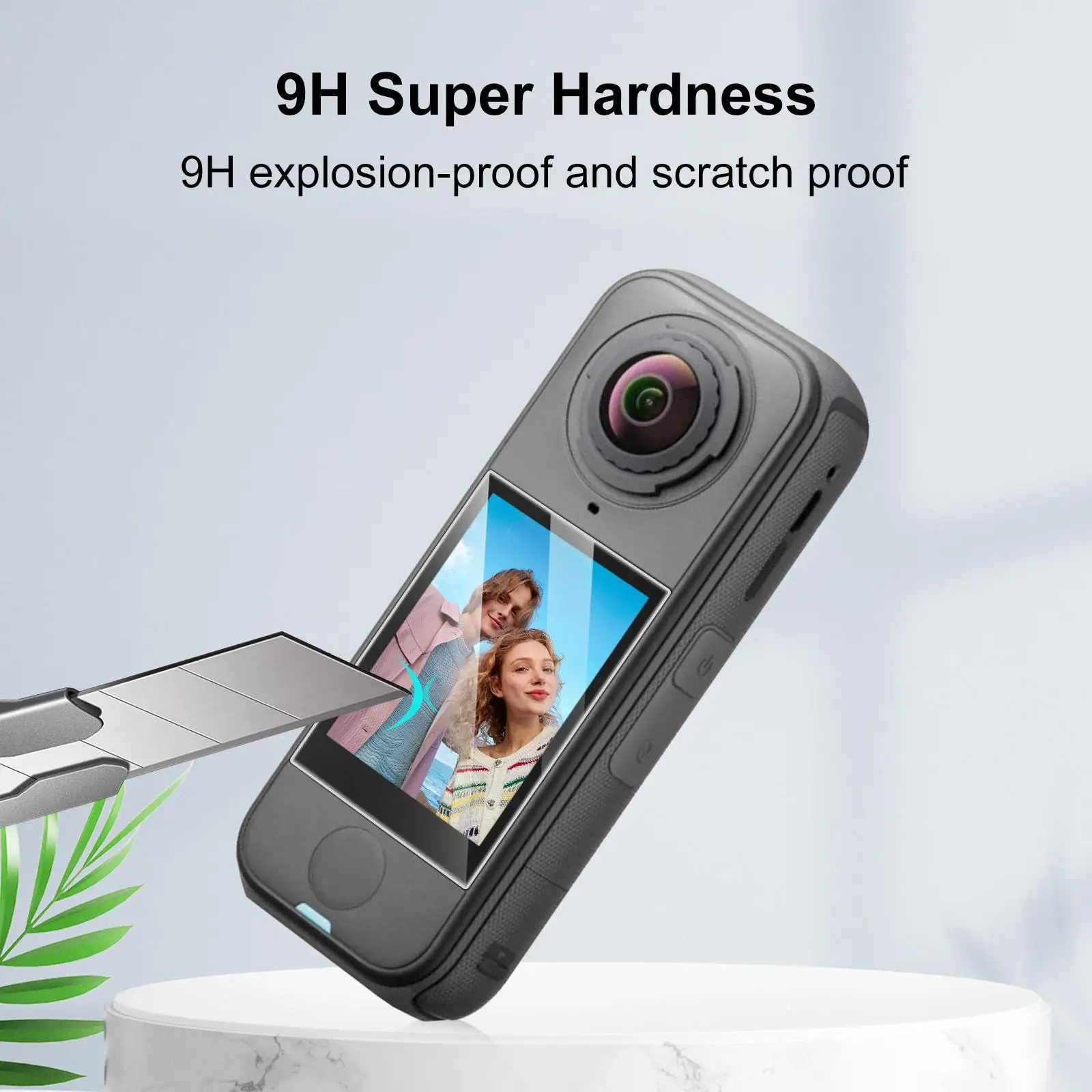 PULUZ HD Screen Tempered Glass Film for Insta360 X6/ X5/ X4 Air/ X4/ X3 Screen Protector Panoramic Camera Accessories