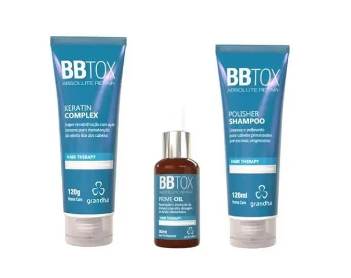Kit Bb-tox Absolute Repair Grandha Pós Alisamento 3 Produtos