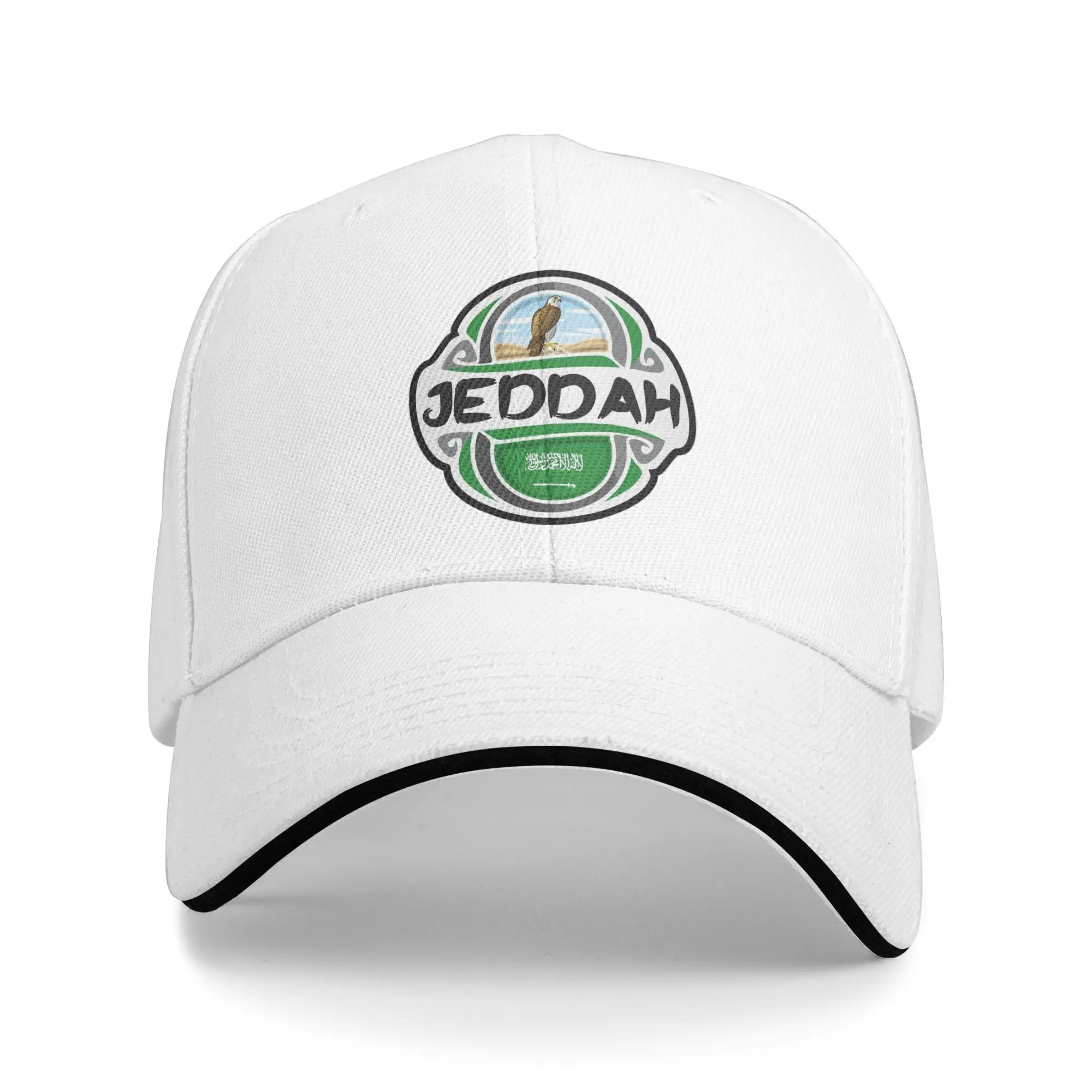 Jeddah المملكة العربية السعودية العلم شارة السفر قابل للتعديل قبعة الصيف Snapback قبعة الرجال قبعة بيسبول الموضة عادية في الهواء الطلق ظلة