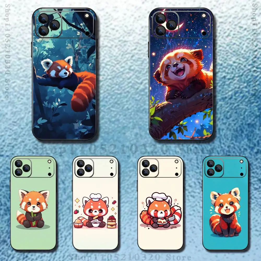 

Red Panda Cute Cartoon Phone Case For iPhone 17,16,15,14,13,12,11,Pro,Max,Plus,E,Air,Mini Protective TPU Cover