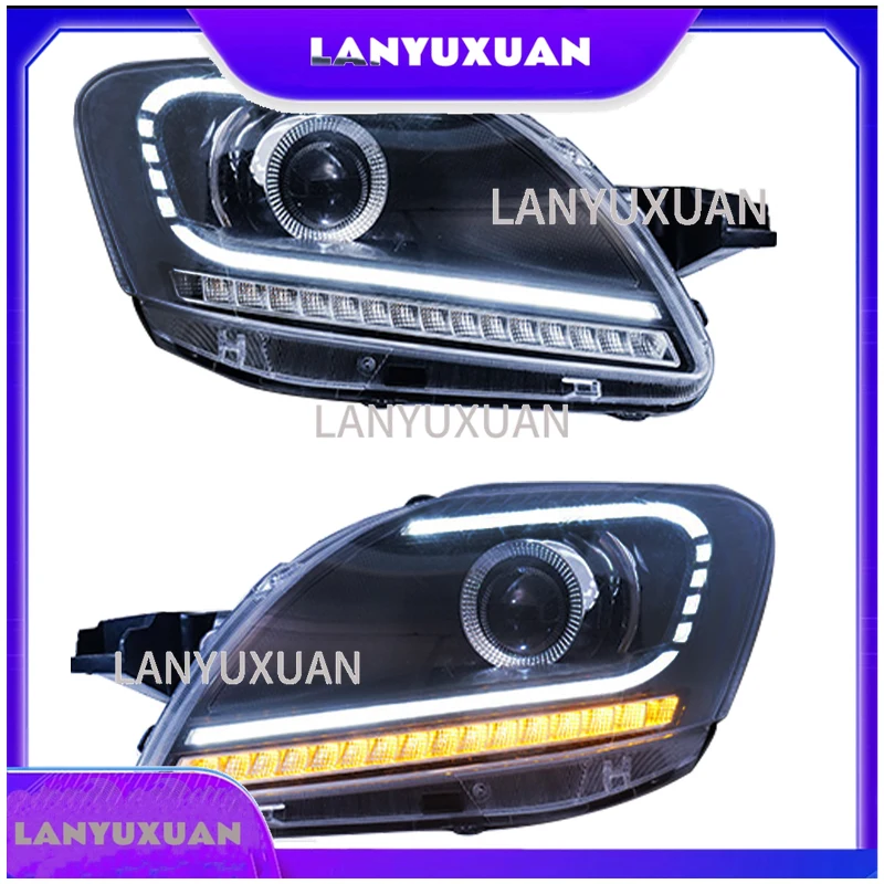 2026 YU GUANG for Toyota Vios 2008 2013 Car Auto System Head Light Upgrade LED Headlight Head Lamps Front Light Lens Projectors