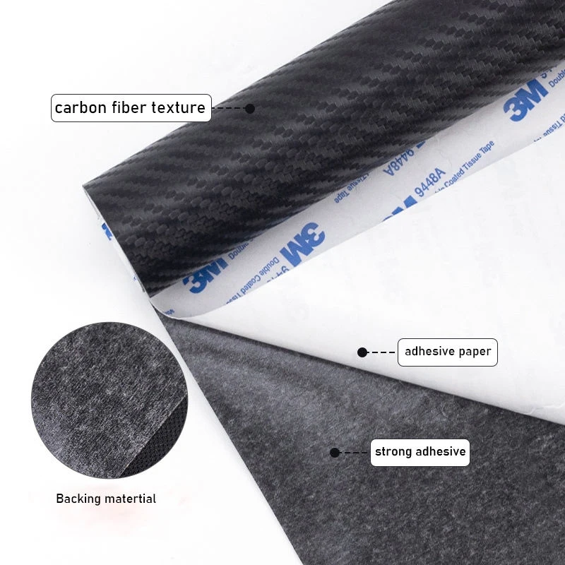

0.8mm PU Carbon Fiber Faux Leather Self Adhesive Sticker for Upholstery Interior Car Leatherette Quilted Cars DIY Material