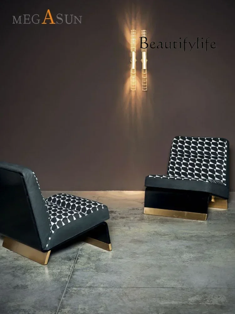 Italian Light Luxury Single-Seat Sofa Chair Living Room Balcony Small Apartment Designer Model Abstract Leisure Chair